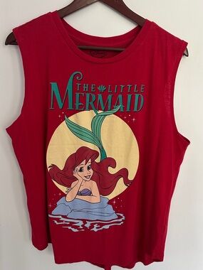 Disney Red Graphic Tee with Ariel Accent